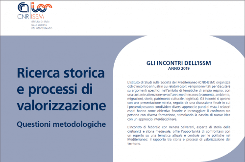 Ricerca storica e processi di valorizzazione: questioni metodologiche