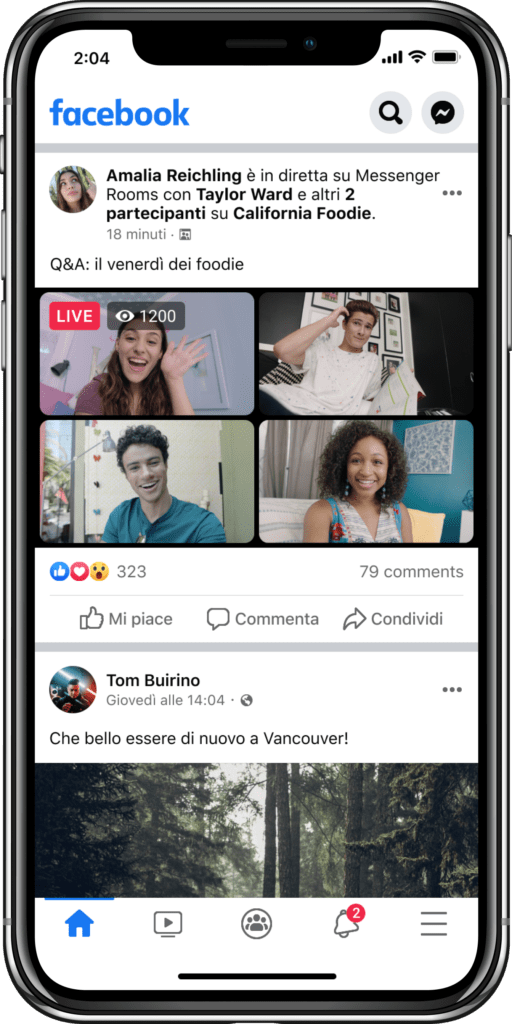 Un nuovo modo di andare in diretta su Facebook dalle Messenger Rooms