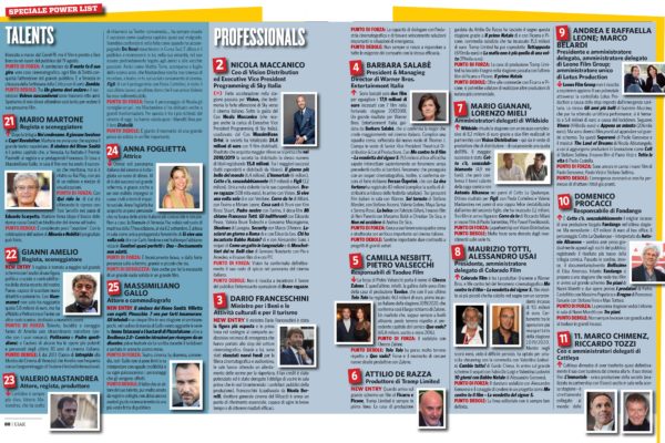 La Power List del Cinema Italiano