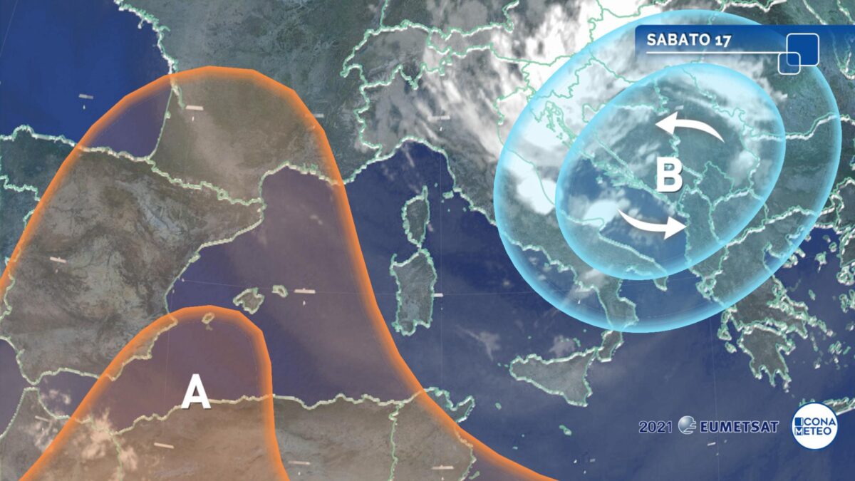 Forti temporali al Centro-Sud, tempo più stabile al Nord-Ovest