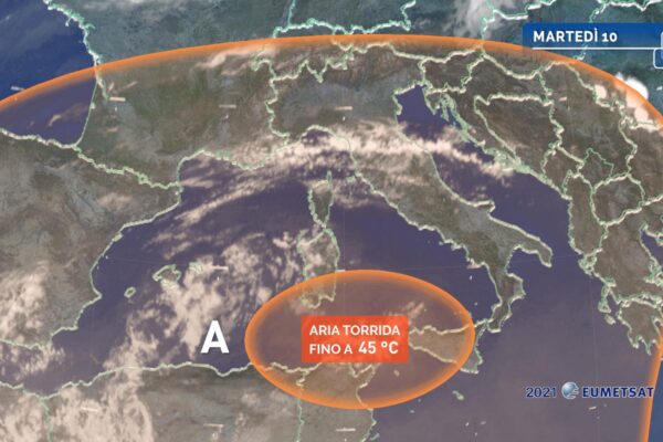 Caldo estremo: punte intorno ai 45 gradi nelle zone più roventi