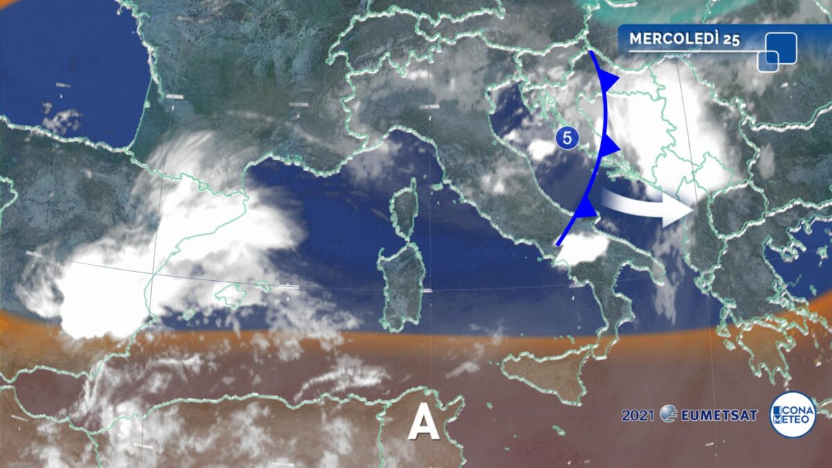 Il tempo instabile coinvolge anche il sud: entro domani fine del caldo intenso