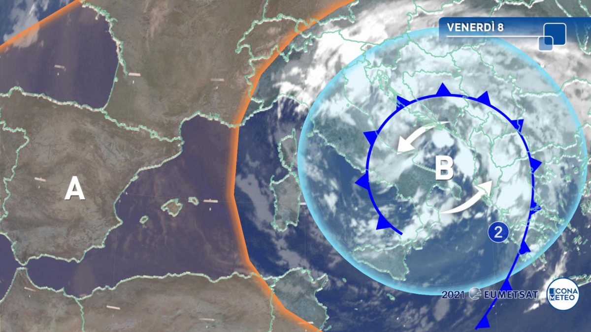 Piogge, temporali e venti intensi al Centro-Sud