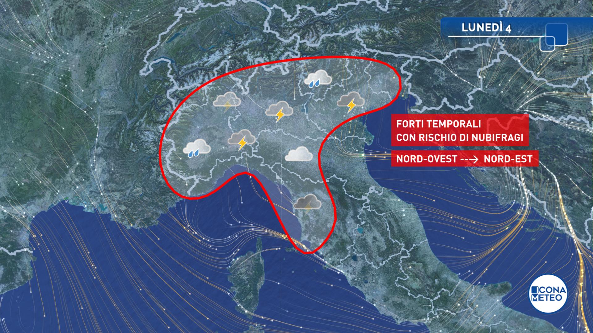 Ondata Di Maltempo Al Centro-Nord: Rischio Nubifragi E Criticità