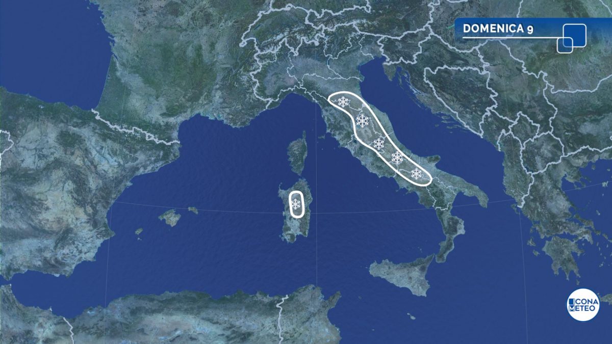 Nuovo peggioramento meteo in arrivo da domani