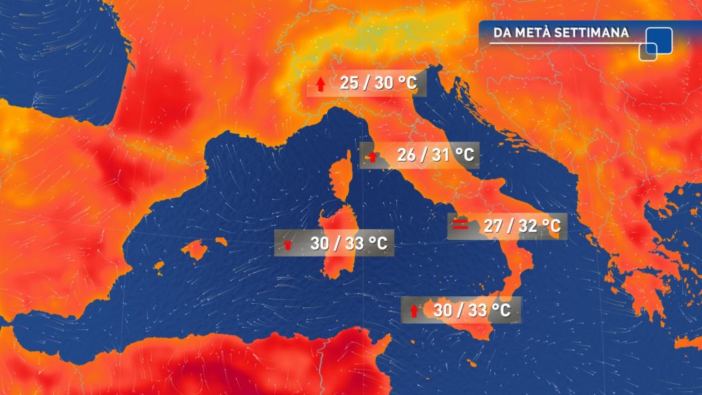 Meteo: torna l'anticiclone nord africano: seconda ondata di calore in arrivo