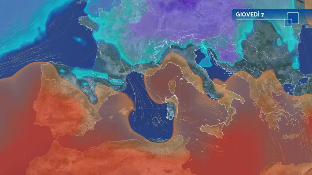 Situazione meteo per oggi