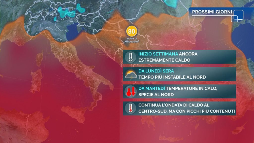 Meteo oggi: anticiclone africano ancora ben saldo