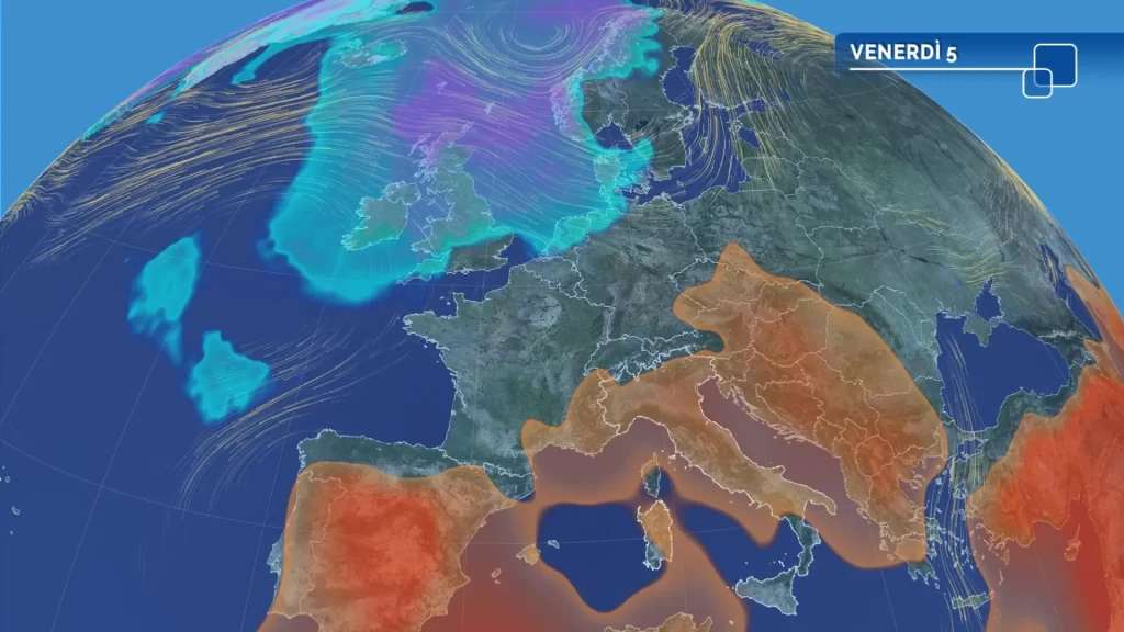 Meteo per la giornata di oggi