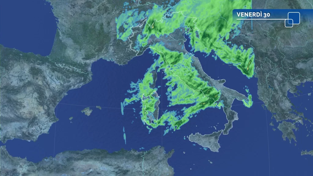 Meteo oggi: maltempo in arrivo con precipitazioni abbondanti