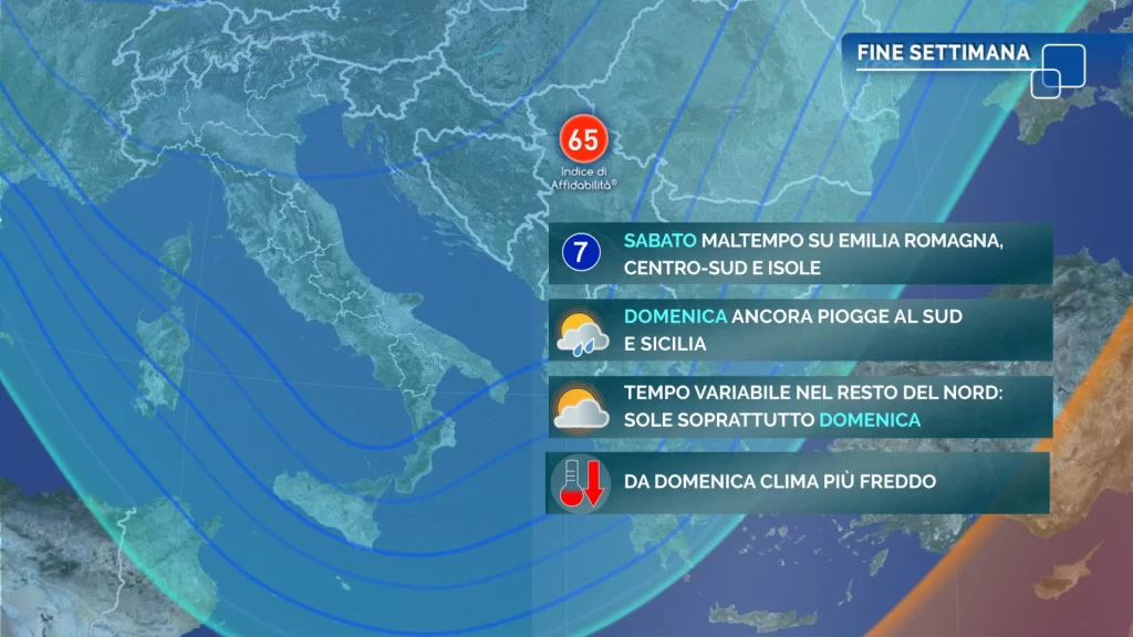 Meteo oggi: veloce perturbazione sull'Italia