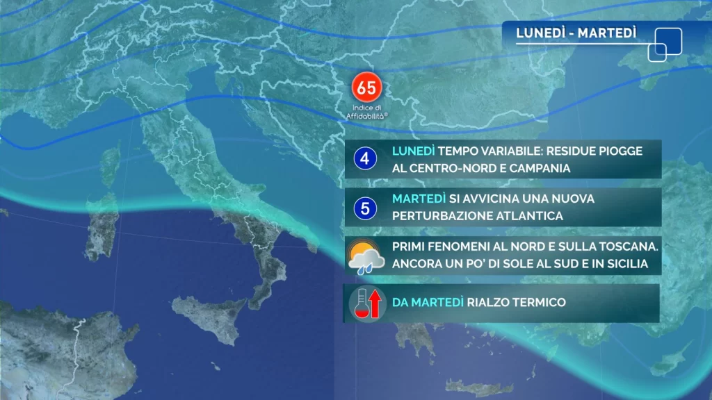 Meteo oggi: al via una settimana variabile e in stabile