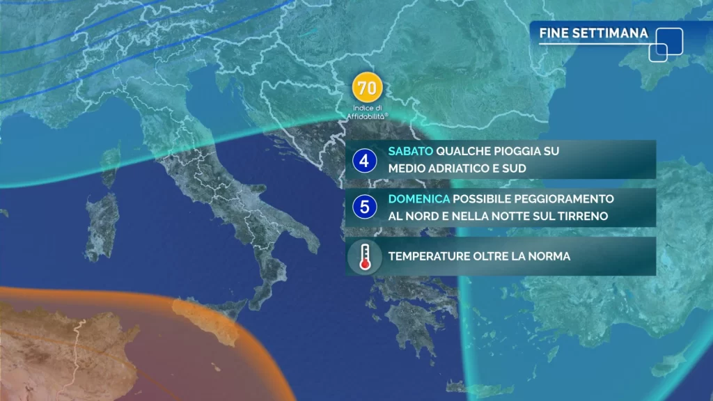 Meteo oggi: perturbazione al Sud