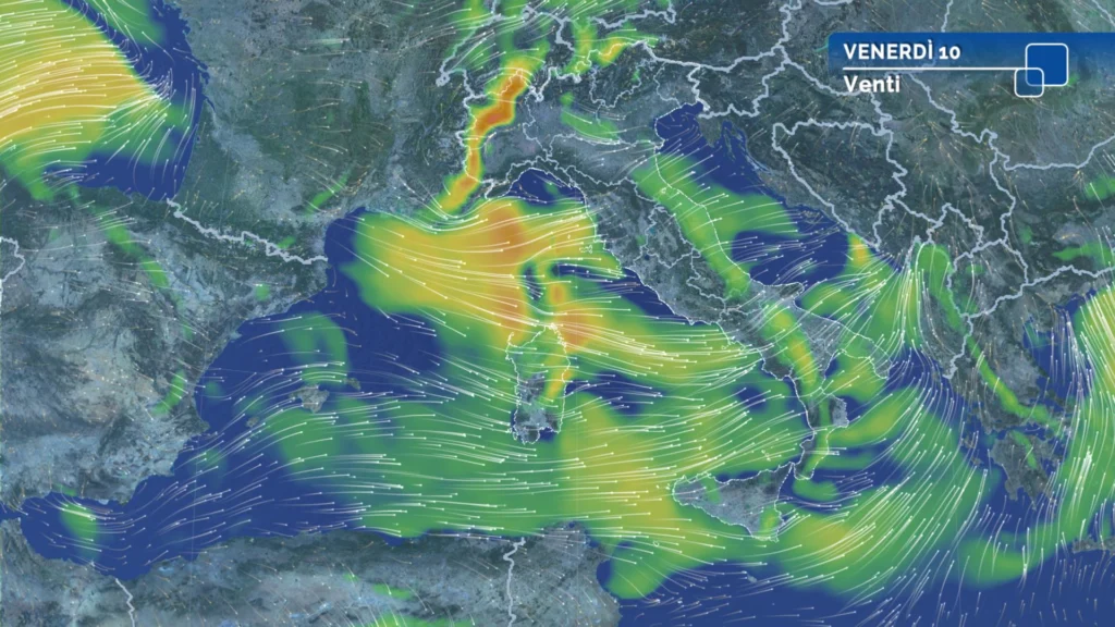 Meteo oggi: perturbazione sull'Italia, piogge e vento forte