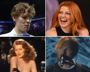 Non solo Sinner, da Rita Hayworth a Ed Sheeran: tutti i 'rossi' che hanno fatto la Storia