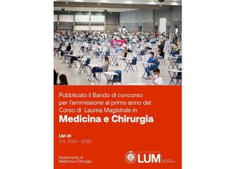 Università, alla Lum fissate le prove di ammissione al Corso di laurea Medicina e chirurgia