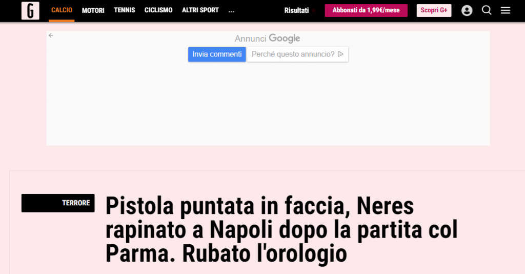 La retorica su Napoli, i furti, i calciatori