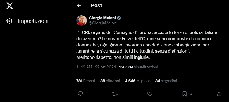 Razzisti! Il Consiglio d'Europa accusa la politica italiana e le forze dell'ordine