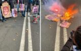 Torino, a corteo pro Palestina bruciate foto di Meloni, Salvini, Crosetto e dell'ad di Leonardo