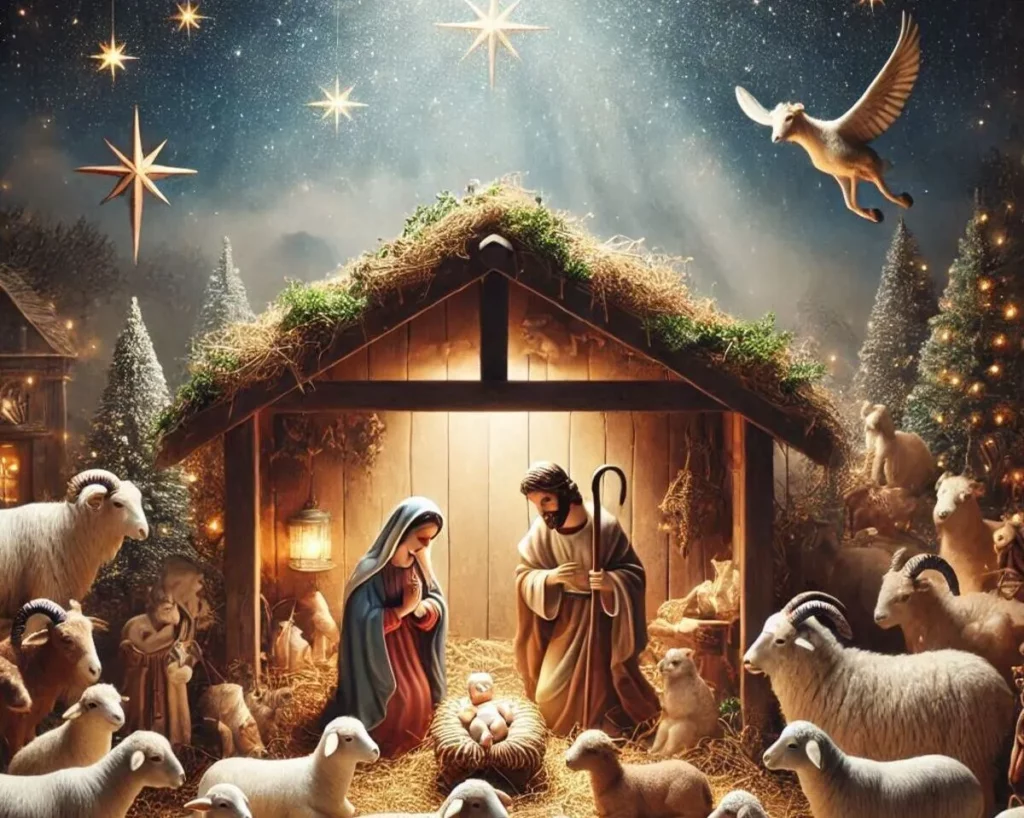 Davanti al presepe