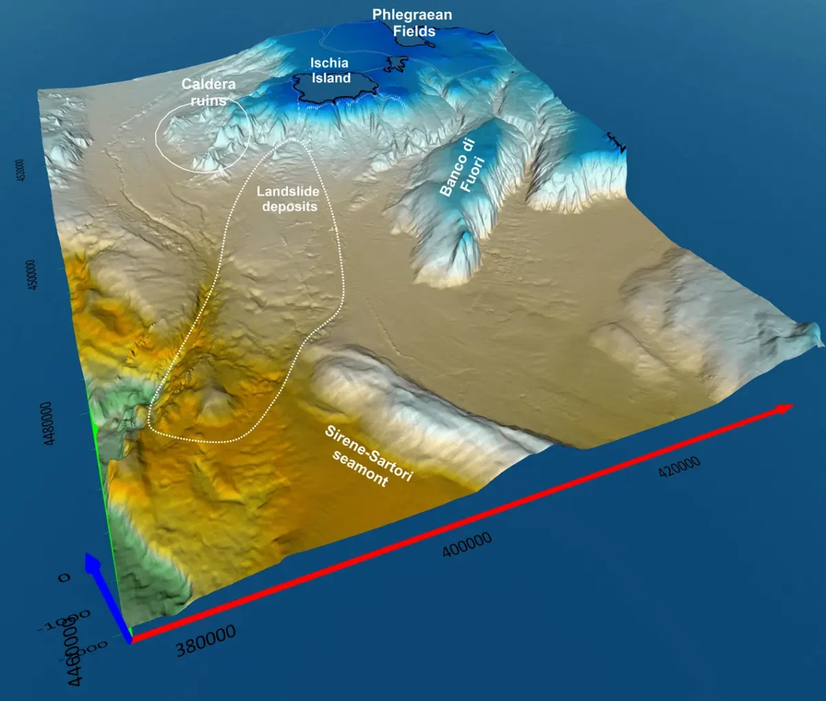 Un nuovo studio rivela le strutture geologiche sottomarine al largo dei Campi Flegrei